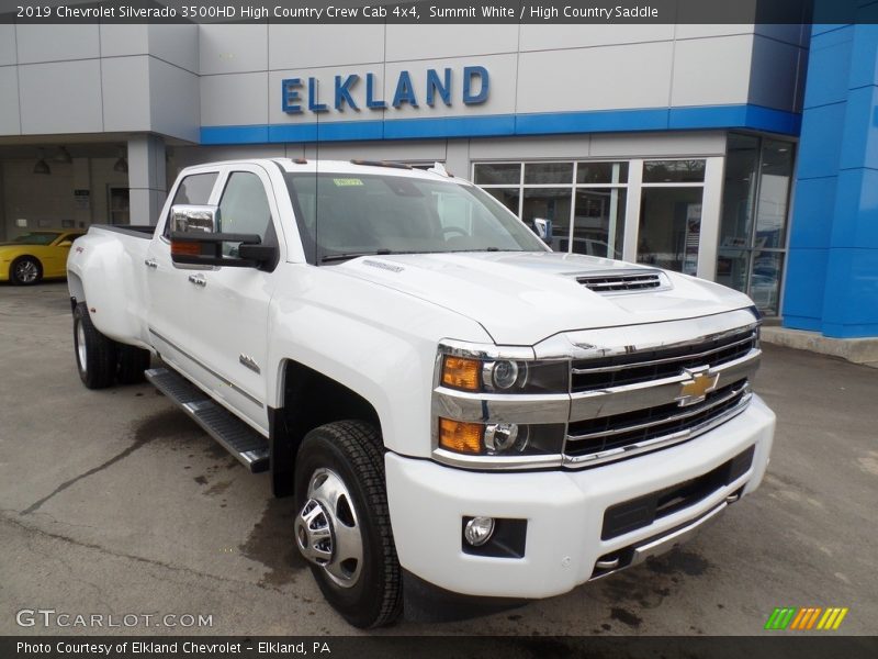 Summit White / High Country Saddle 2019 Chevrolet Silverado 3500HD High Country Crew Cab 4x4