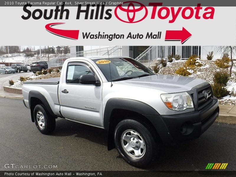 Silver Streak Mica / Graphite 2010 Toyota Tacoma Regular Cab 4x4