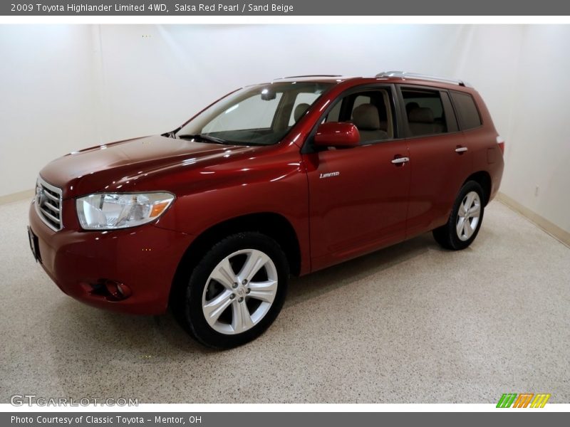 Salsa Red Pearl / Sand Beige 2009 Toyota Highlander Limited 4WD