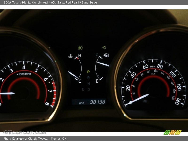 Salsa Red Pearl / Sand Beige 2009 Toyota Highlander Limited 4WD