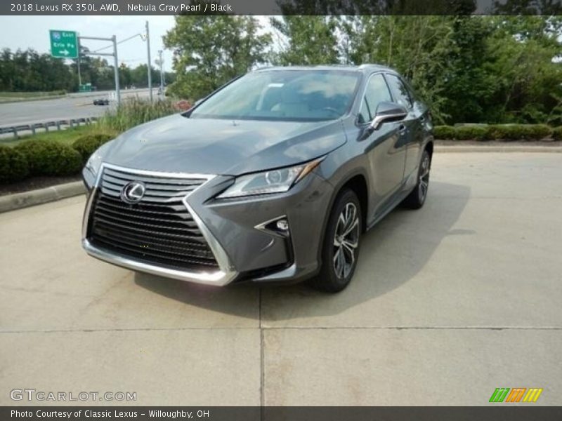 Nebula Gray Pearl / Black 2018 Lexus RX 350L AWD