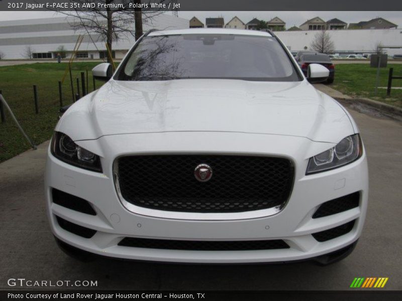 Polaris White / Jet 2017 Jaguar F-PACE 35t AWD Premium