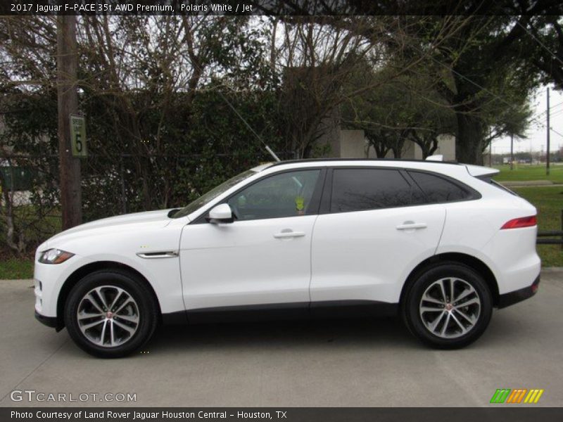 Polaris White / Jet 2017 Jaguar F-PACE 35t AWD Premium