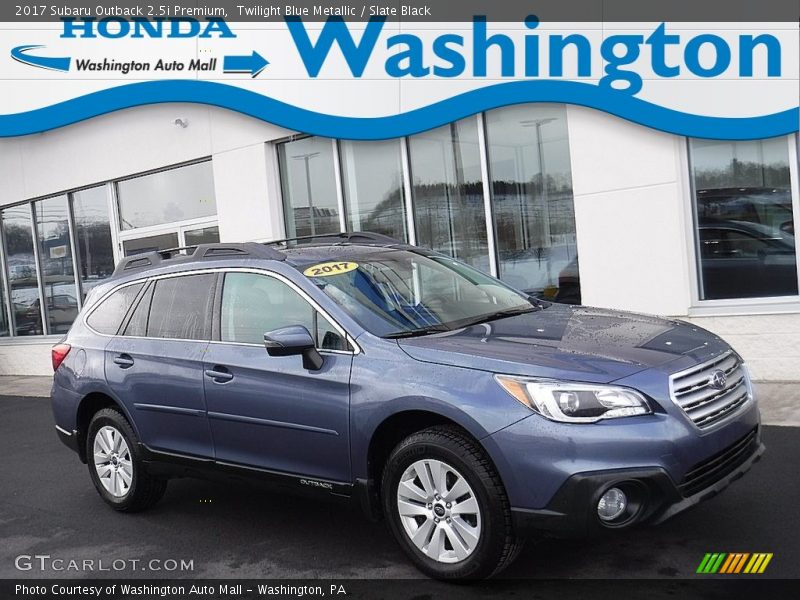 Twilight Blue Metallic / Slate Black 2017 Subaru Outback 2.5i Premium