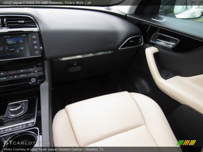 Polaris White / Jet 2017 Jaguar F-PACE 35t AWD Premium