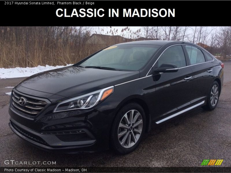 Phantom Black / Beige 2017 Hyundai Sonata Limited