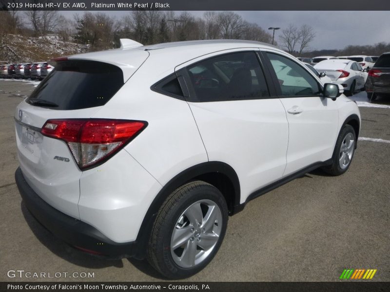 Platinum White Pearl / Black 2019 Honda HR-V EX AWD