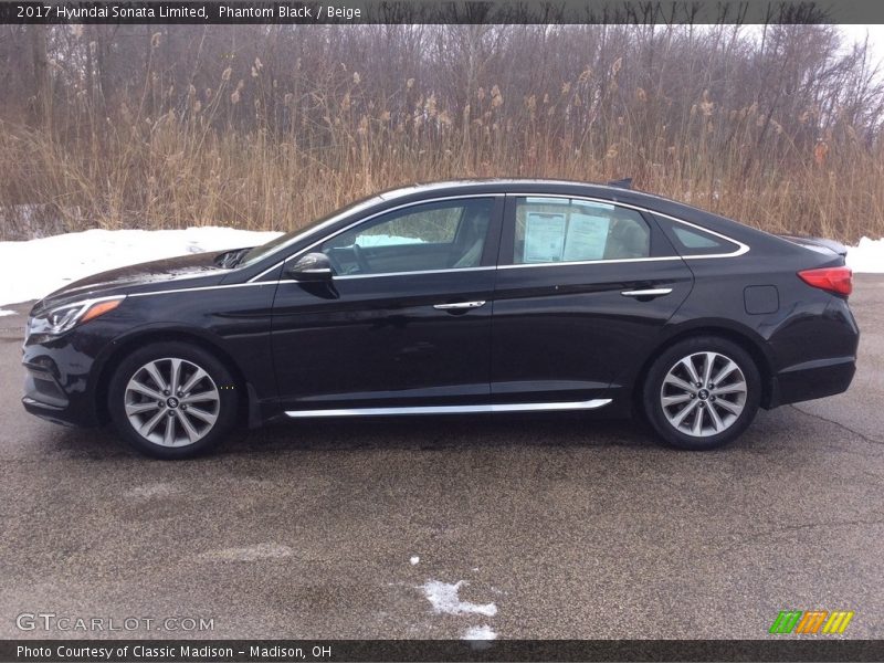 Phantom Black / Beige 2017 Hyundai Sonata Limited