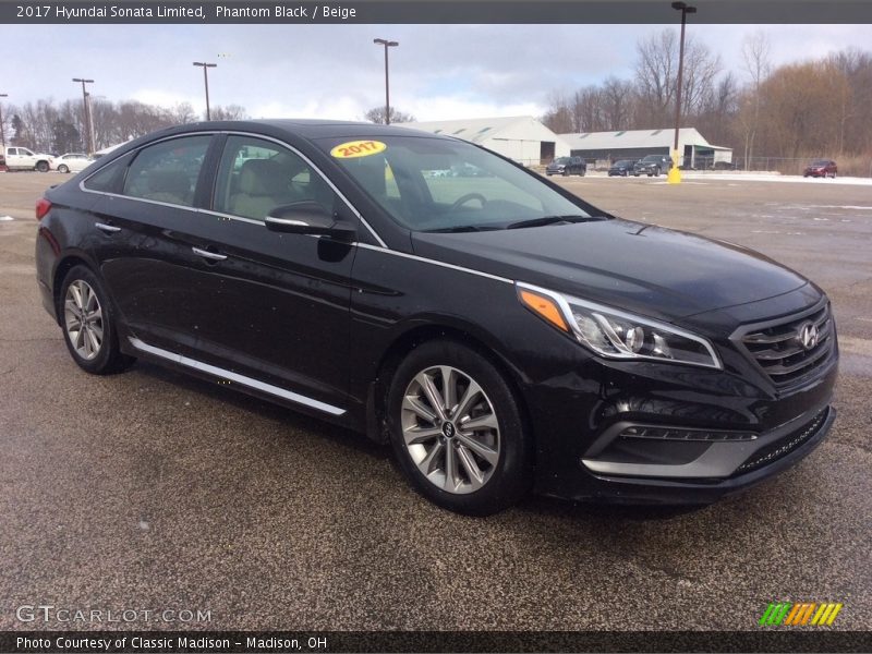Phantom Black / Beige 2017 Hyundai Sonata Limited