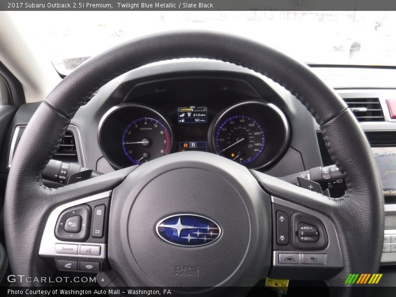 Twilight Blue Metallic / Slate Black 2017 Subaru Outback 2.5i Premium