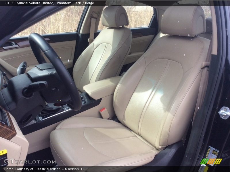 Phantom Black / Beige 2017 Hyundai Sonata Limited