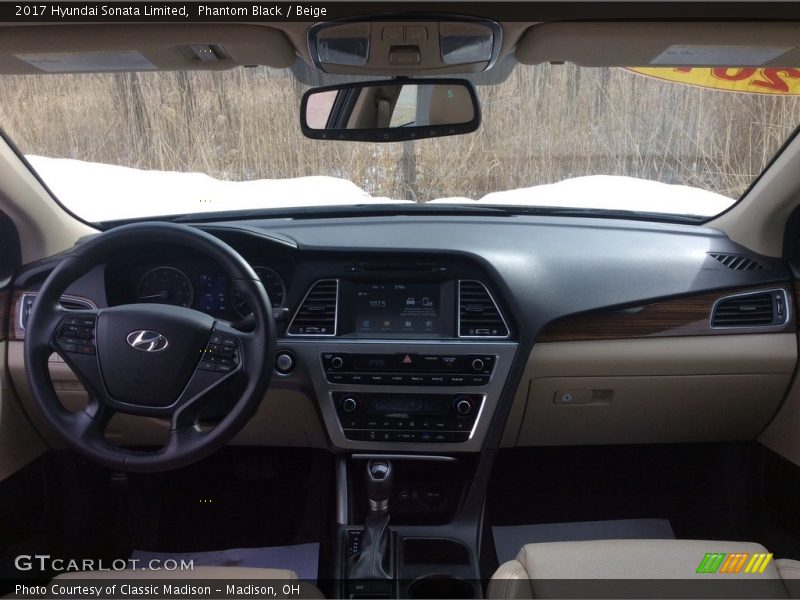 Phantom Black / Beige 2017 Hyundai Sonata Limited