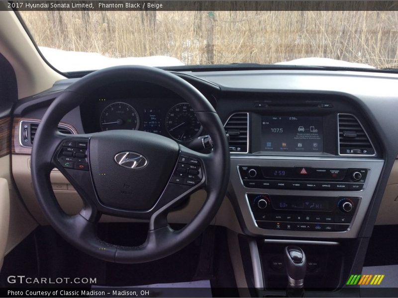 Phantom Black / Beige 2017 Hyundai Sonata Limited
