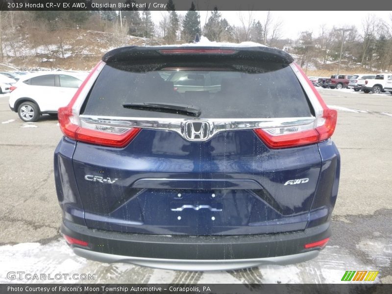 Obsidian Blue Pearl / Gray 2019 Honda CR-V EX AWD