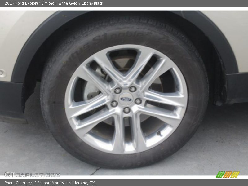 White Gold / Ebony Black 2017 Ford Explorer Limited