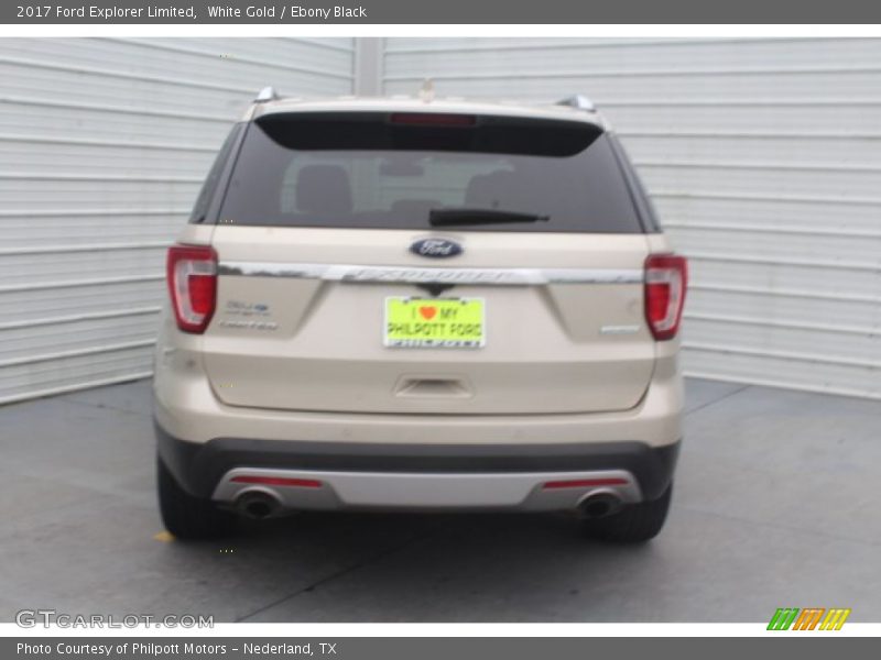 White Gold / Ebony Black 2017 Ford Explorer Limited