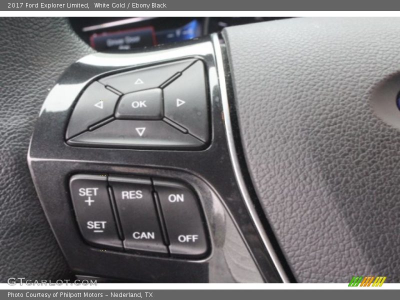White Gold / Ebony Black 2017 Ford Explorer Limited