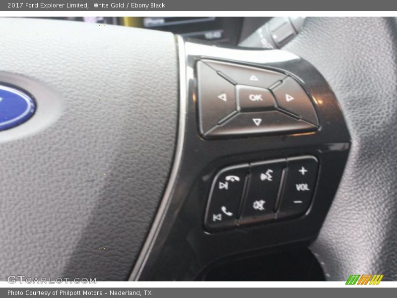 White Gold / Ebony Black 2017 Ford Explorer Limited