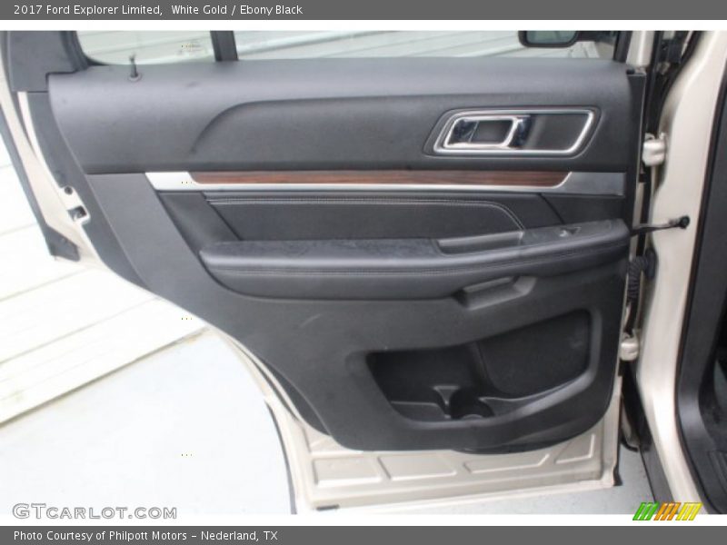 White Gold / Ebony Black 2017 Ford Explorer Limited
