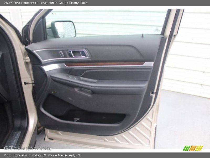White Gold / Ebony Black 2017 Ford Explorer Limited