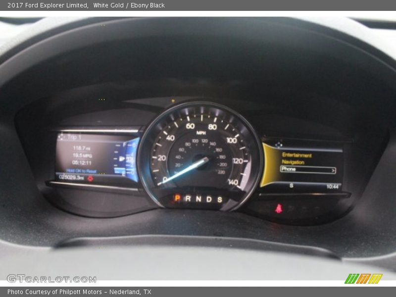 White Gold / Ebony Black 2017 Ford Explorer Limited
