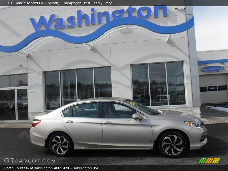 Champagne Frost Pearl / Ivory 2016 Honda Accord EX-L Sedan
