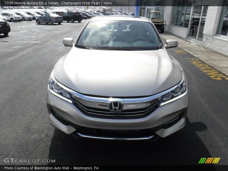 Champagne Frost Pearl / Ivory 2016 Honda Accord EX-L Sedan