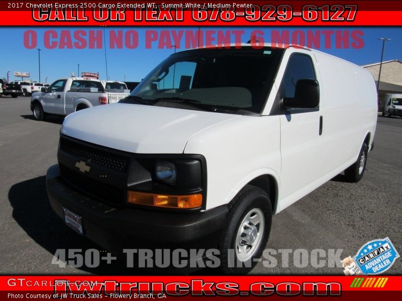 Summit White / Medium Pewter 2017 Chevrolet Express 2500 Cargo Extended WT