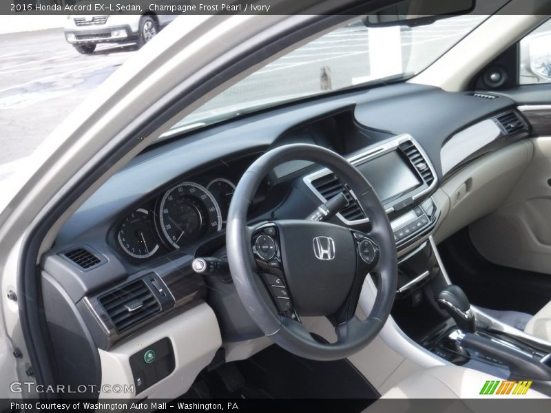 Champagne Frost Pearl / Ivory 2016 Honda Accord EX-L Sedan
