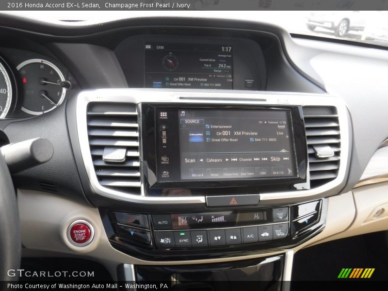 Champagne Frost Pearl / Ivory 2016 Honda Accord EX-L Sedan