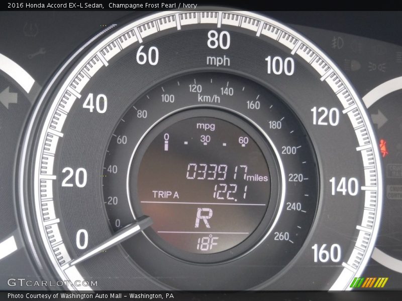 Champagne Frost Pearl / Ivory 2016 Honda Accord EX-L Sedan