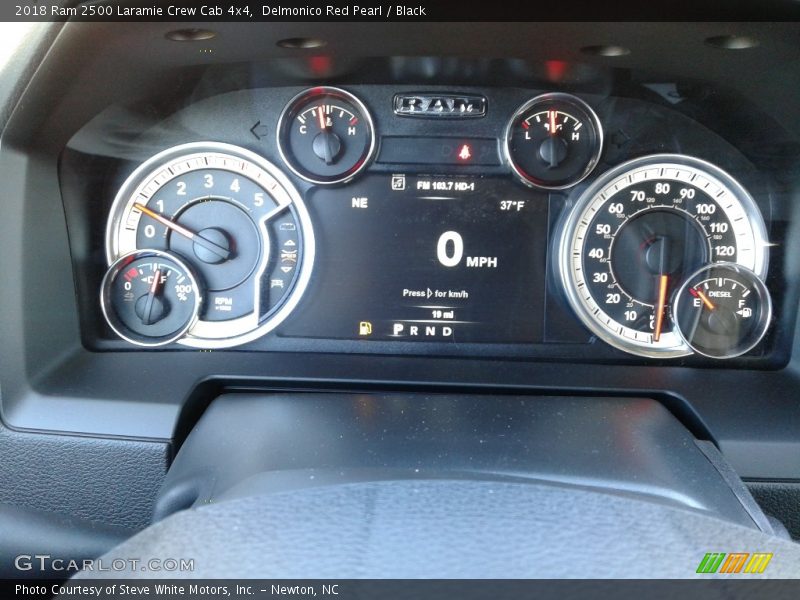 Delmonico Red Pearl / Black 2018 Ram 2500 Laramie Crew Cab 4x4
