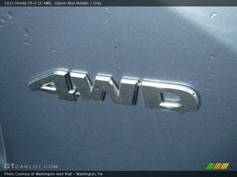 Glacier Blue Metallic / Gray 2011 Honda CR-V LX 4WD