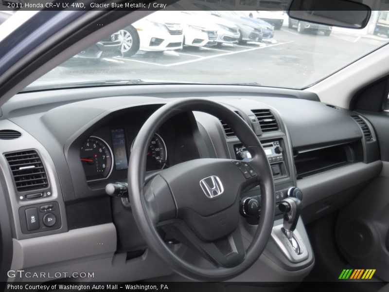 Glacier Blue Metallic / Gray 2011 Honda CR-V LX 4WD