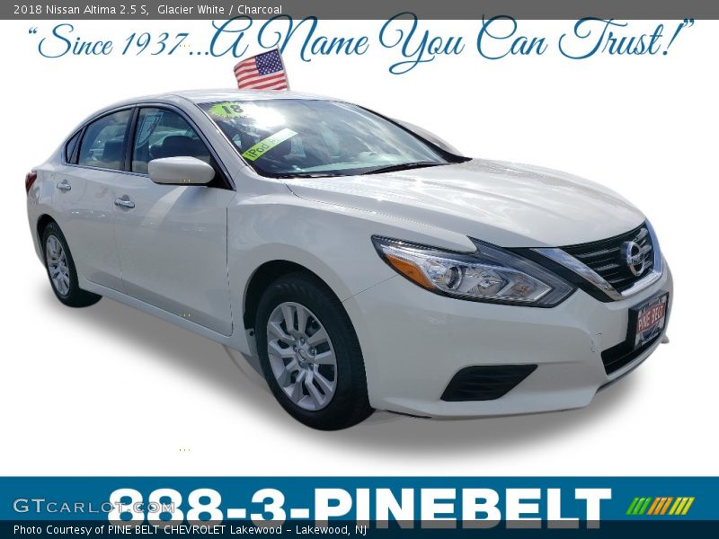 Glacier White / Charcoal 2018 Nissan Altima 2.5 S