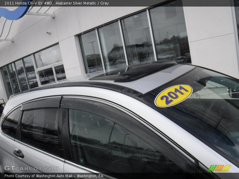 Alabaster Silver Metallic / Gray 2011 Honda CR-V EX 4WD