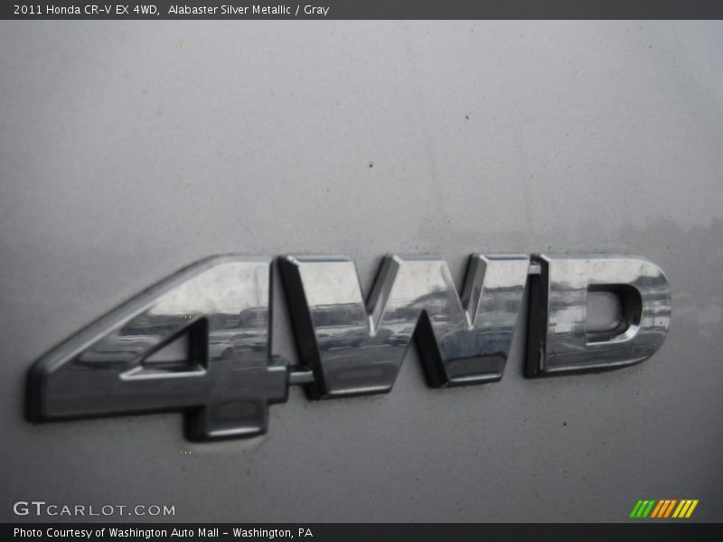 Alabaster Silver Metallic / Gray 2011 Honda CR-V EX 4WD
