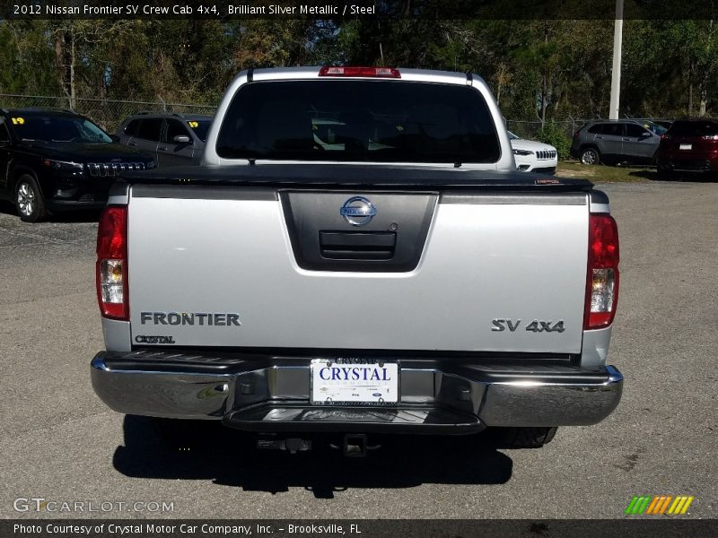 Brilliant Silver Metallic / Steel 2012 Nissan Frontier SV Crew Cab 4x4