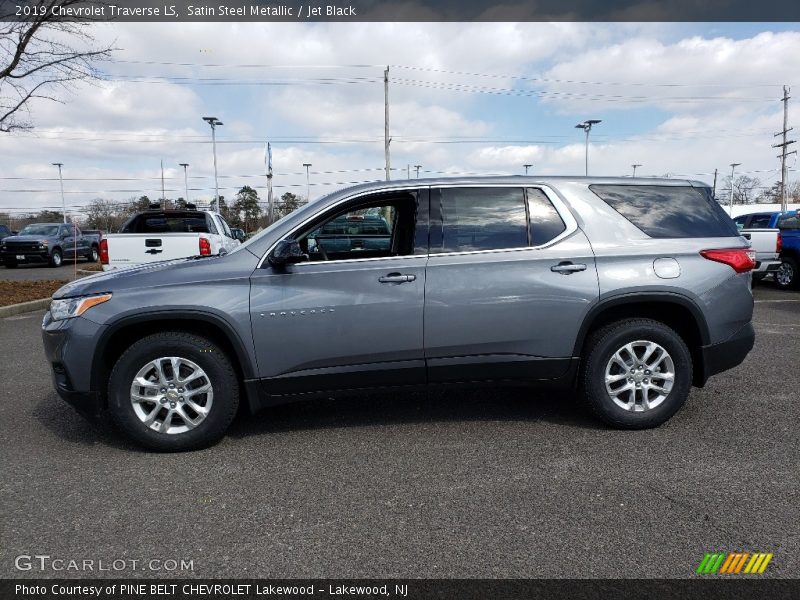 Satin Steel Metallic / Jet Black 2019 Chevrolet Traverse LS