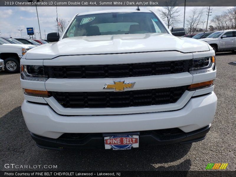 Summit White / Dark Ash/Jet Black 2019 Chevrolet Silverado LD Custom Double Cab 4x4