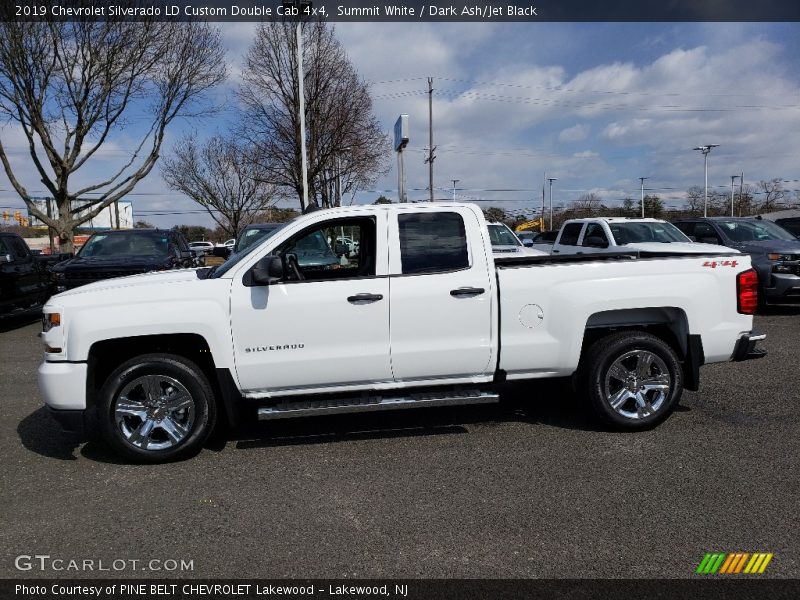 Summit White / Dark Ash/Jet Black 2019 Chevrolet Silverado LD Custom Double Cab 4x4
