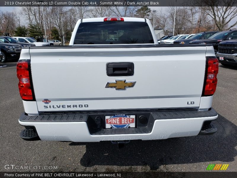 Summit White / Dark Ash/Jet Black 2019 Chevrolet Silverado LD Custom Double Cab 4x4