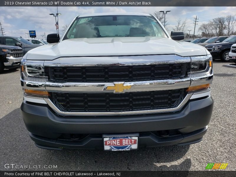 Summit White / Dark Ash/Jet Black 2019 Chevrolet Silverado LD WT Double Cab 4x4