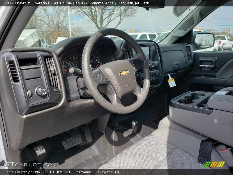 Summit White / Dark Ash/Jet Black 2019 Chevrolet Silverado LD WT Double Cab 4x4