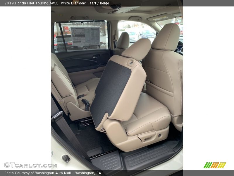 White Diamond Pearl / Beige 2019 Honda Pilot Touring AWD