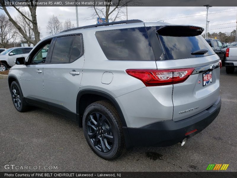 Silver Ice Metallic / Jet Black 2019 Chevrolet Traverse RS AWD