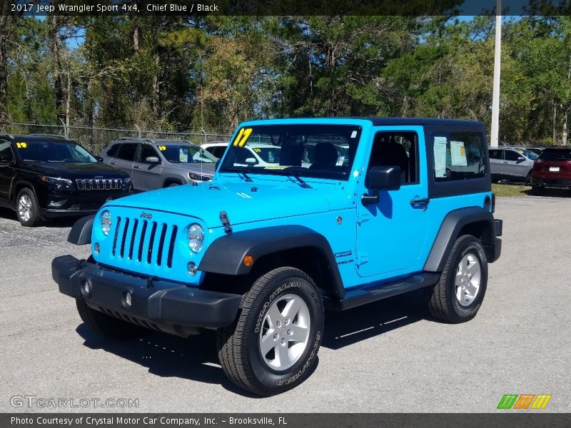 Chief Blue / Black 2017 Jeep Wrangler Sport 4x4