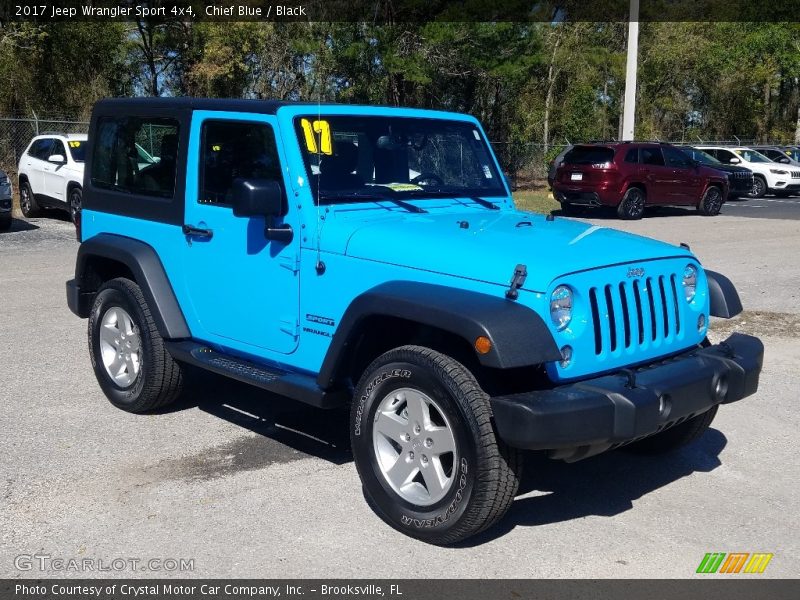 Chief Blue / Black 2017 Jeep Wrangler Sport 4x4