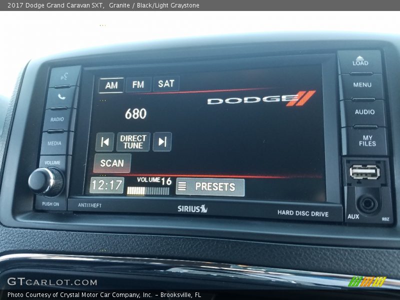 Granite / Black/Light Graystone 2017 Dodge Grand Caravan SXT