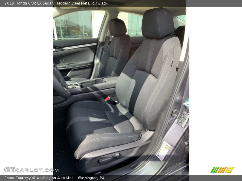 Modern Steel Metallic / Black 2019 Honda Civic EX Sedan